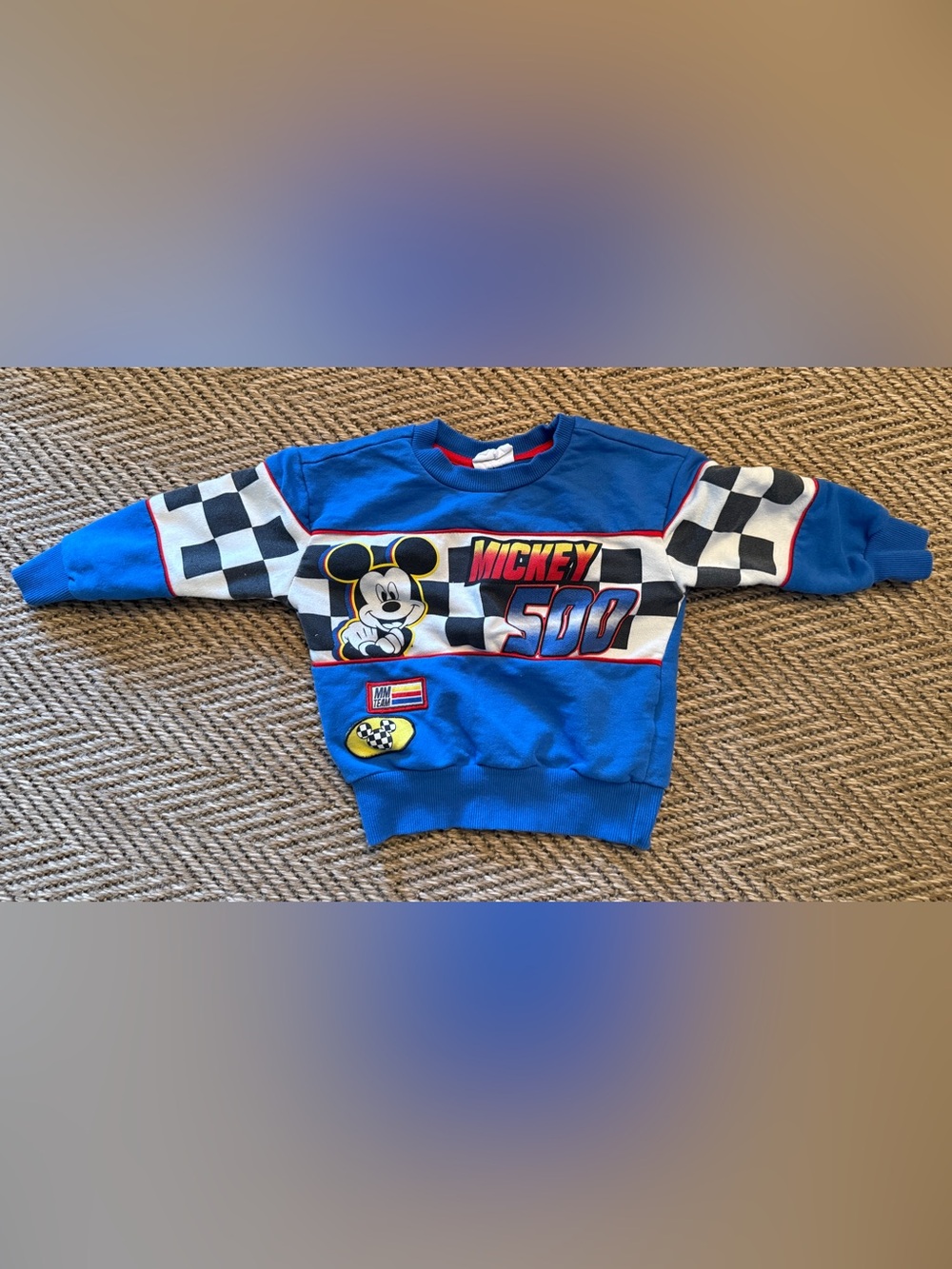 Disney Blue Mickey 500 Kids Racing Sweatshirt